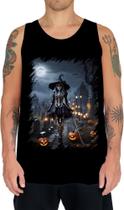 Camiseta Regata Bruxa Caveira Halloween 2