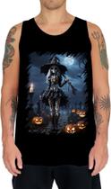 Camiseta Regata Bruxa Caveira Halloween 21