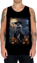 Camiseta Regata Bruxa Caveira Halloween 4