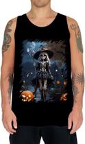 Camiseta Regata Bruxa Caveira Halloween 9