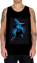 Camiseta Regata Bruxa Halloween Azul Festa 4
