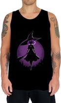 Camiseta Regata Bruxa Halloween Púrpura 15