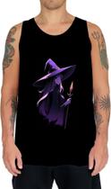 Camiseta Regata Bruxa Halloween Púrpura 20