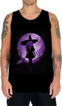Camiseta Regata Bruxa Halloween Púrpura Festa 12