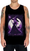 Camiseta Regata Bruxa Halloween Púrpura Festa 2