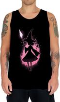 Camiseta Regata Bruxa Halloween Rosa 12