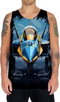 Camiseta Regata Caça Avião Aeronáutica Fighter Jet 1