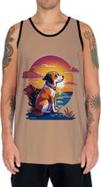 Camiseta Regata Cachorrinho Legal no Por do Sol Good Vibes 1 Camiseta Regata Cachorrinho Legal no Por do Sol Good Vibes 1