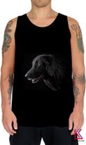 Camiseta Regata Cachorro Lind Flat coated Retriever Dog 1