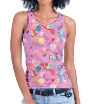 Camiseta regata Carnaval FEMININA Samba Abada Adulto Rosa