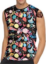 Camiseta Regata Carnaval MASCULINA Samba Abada Adulto Preto