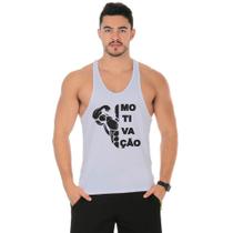 Camiseta Regata Cavada Masculina Academia Treino Estampa Motivação Camiseta Regata Cavada Masculina Academia Treino Estampa Motivação