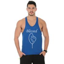 Camiseta Regata Cavada Masculina Academia Treino Estampada Religiosa Camiseta Regata Cavada Masculina Academia Treino Estampada Religiosa