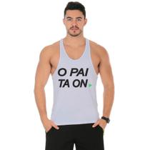 Camiseta Regata Cavada Masculina Academia Treino O Pai Ta On Musculação Camiseta Regata Cavada Masculina Academia Treino O Pai Ta On Musculação