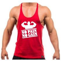 Camiseta Regata Cavada Masculina Machão Treino Academia Fitness No Pain