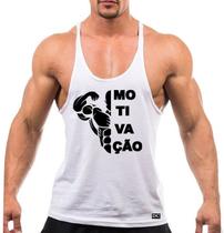 Camiseta Regata Cavada Masculino Academia Treino Motivação