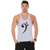 Camiseta Regata Cavada Masculino Academia Treino Musculação Personalizado Clave De Fá