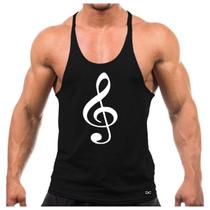 Camiseta Regata Cavada Masculino Academia Treino Musculação Personalizado Clave De Sol Camiseta Regata Cavada Masculino Academia Treino Musculação Personalizado Clave De Sol
