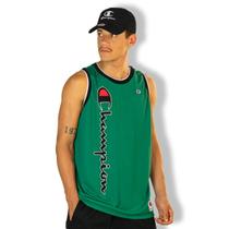 Camiseta Regata Champion Basket Script Street Green