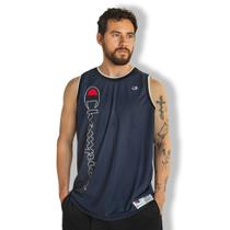 Camiseta Regata Champion Basket Script Street Navy