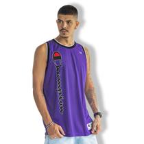 Camiseta Regata Champion Basket Script Street Purple Crush