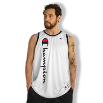Camiseta Regata Champion Basket Script Street White
