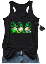 Camiseta regata CHUNTIANRAN St. Patrick's Day Gnomos para mulheres