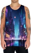 Camiseta Regata Cidade Futurística Cyber City Future 2 Camiseta Regata Cidade Futurística Cyber City Future 2