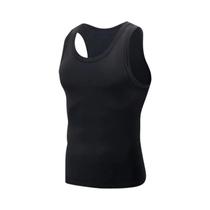 Camiseta Regata Clássica Básica Em Preto E Branco Para Homens plus Size, Ideal Para Esportes E Lazer