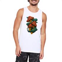 Camiseta Regata Cogumelos Off-White