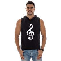 Camiseta Regata Com Capuz Esportiva Treino Liso Estampa Personalizada ClaveSol Camiseta Regata Com Capuz Esportiva Treino Liso Estampa Personalizada ClaveSol