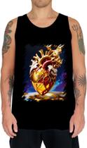 Camiseta Regata Coração de Ouro Líquido Gold Heart 2