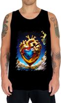 Camiseta Regata Coração de Ouro Líquido Gold Heart 4 - Kasubeck Store