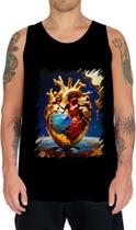 Camiseta Regata Coração de Ouro Líquido Gold Heart 5 - Kasubeck Store