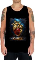 Camiseta Regata Coração de Ouro Líquido Gold Heart 9