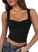 Camiseta regata COSELSE Black Rayon Summer para mulheres 2024