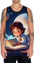 Camiseta Regata Crianças Astronautas Planetas Galáxias 4