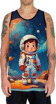 Camiseta Regata Crianças Astronautas Planetas Galáxias 7