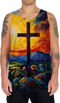 Camiseta Regata Cruz Jesus Deus Gospel Igreja 4k 5