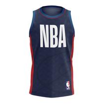 Camiseta Regata da NBA Infantil Menino Braziline Terms Azul Camiseta Regata da NBA Infantil Menino Braziline Terms Azul