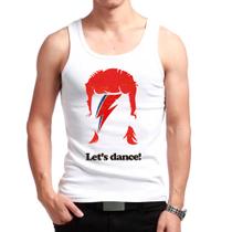 Camiseta Regata David Bowie lets dance, masculina amarela