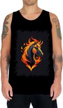 Camiseta Regata de Cavalo Flamejante Fire Horse 1