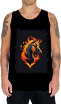 Camiseta Regata de Cavalo Flamejante Fire Horse 1