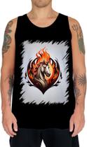 Camiseta Regata de Cavalo Flamejante Fire Horse 3