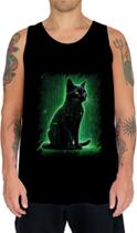 Camiseta Regata de Gato Oráculo Hacker Binário Mat 3