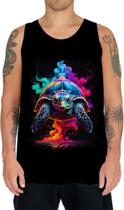 Camiseta Regata de Tartaruga Marinha Neon Style 2