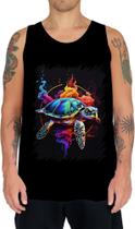Camiseta Regata de Tartaruga Marinha Neon Style 7