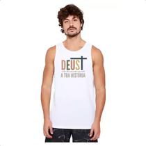 Camiseta Regata Deus ainda escrevendo