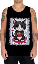 Camiseta Regata Dia dos Namorados Gatinho 1