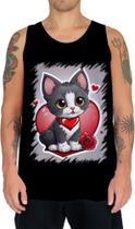 Camiseta Regata Dia dos Namorados Gatinho 14